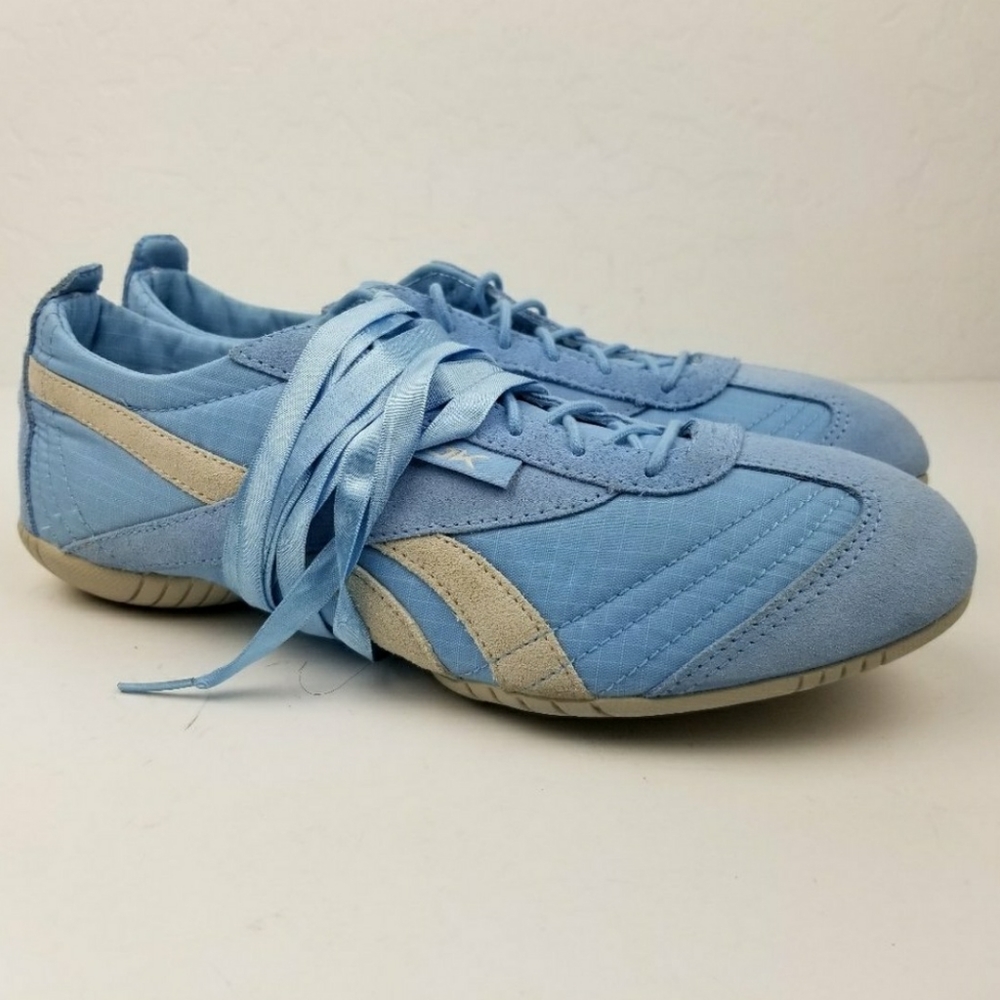 VTG Rbk Ballet Baby Blue Lace Ribbon Sneakers